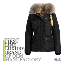 Femmes Top Brand Goose Down Jacket With Luxury Raccoon Fur et Rabbir Fur